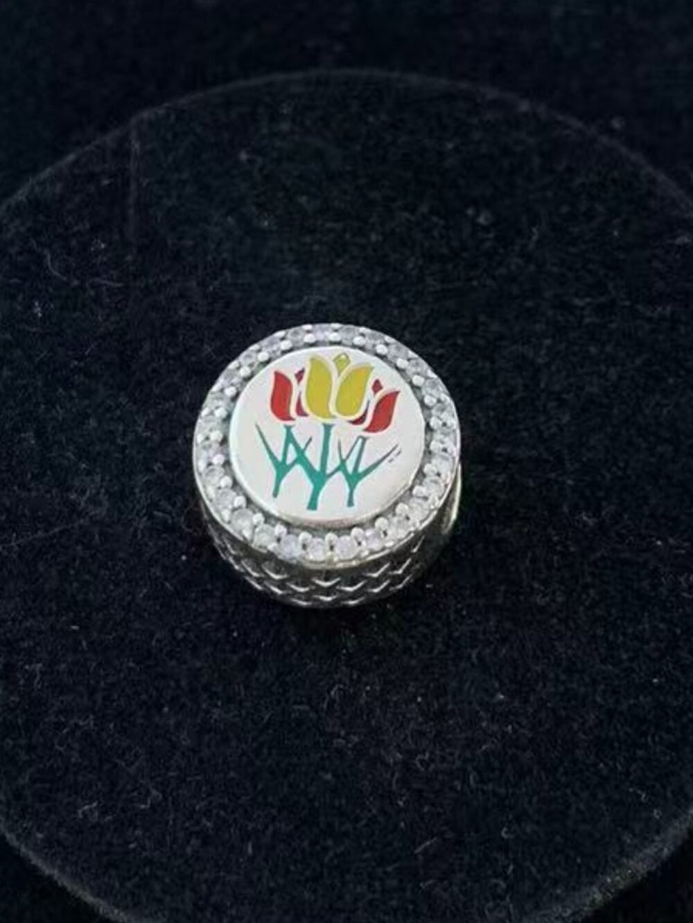 Pandora Holland Charm Blooming Tulip Bead Charm S925 Silver with box